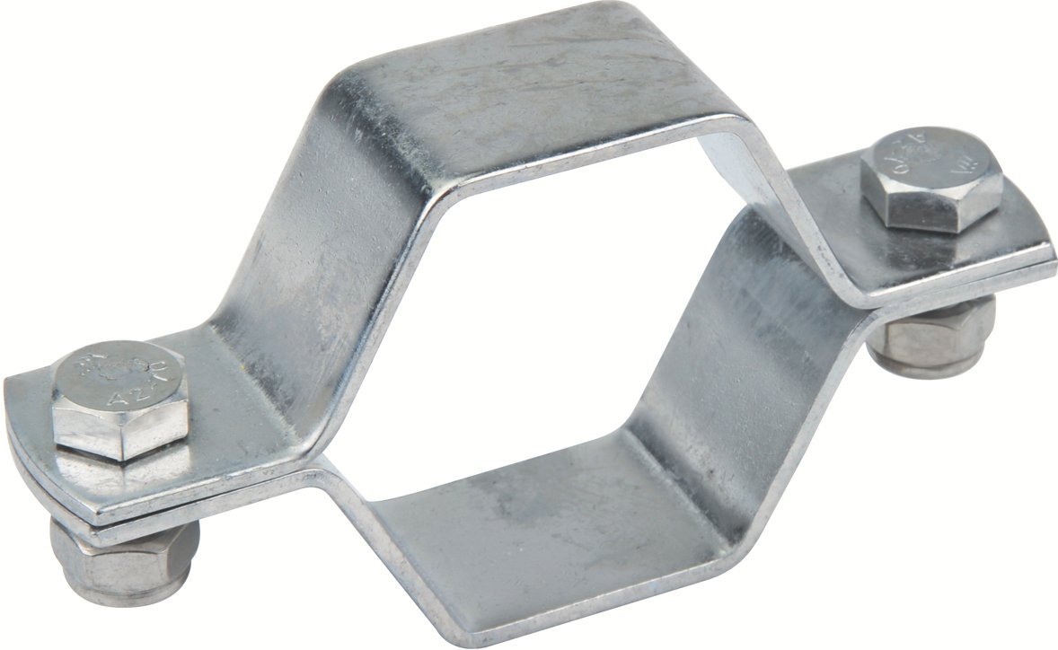4870I - Collier hexagonal 2 vis - Inox 304 - Sans tige.
